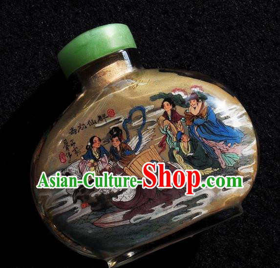 Chinese Handmade Immortals Snuff Bottle Traditional Inside Painting Gods Snuff Bottles Artware Chinese Handmade Immortals Snuff Bottle Traditional Inside Painting Gods Snuff Bottles Artware