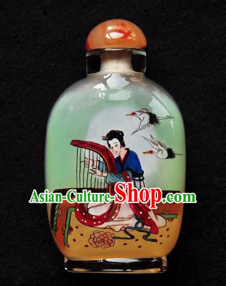 Chinese Handmade Snuff Bottle Traditional Inside Painting Young Lady Snuff Bottles Artware Chinese Handmade Snuff Bottle Traditional Inside Painting Young Lady Snuff Bottles Artware
