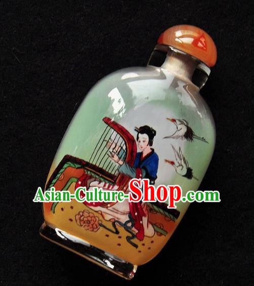 Chinese Handmade Snuff Bottle Traditional Inside Painting Young Lady Snuff Bottles Artware Chinese Handmade Snuff Bottle Traditional Inside Painting Young Lady Snuff Bottles Artware
