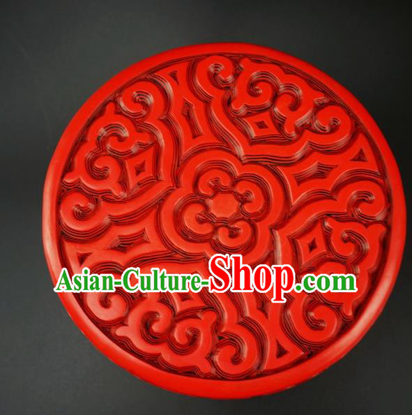 Traditional Chinese Carving Lacquerware Hand Red Rouge Box Craft Traditional Chinese Carving Lacquerware Hand Red Rouge Box Craft