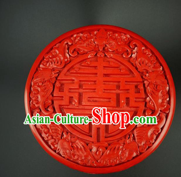 Traditional Chinese Carving Five Bats Lacquerware Hand Red Rouge Box Craft Traditional Chinese Carving Five Bats Lacquerware Hand Red Rouge Box Craft