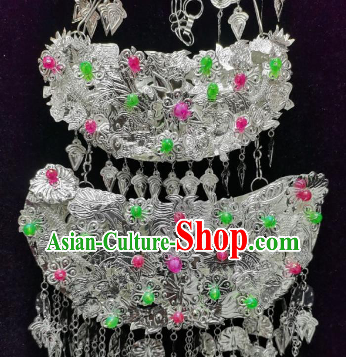 Chinese Handmade Ethnic Women Jewelry Accessories Miao Minority Silver Necklace Chinese Handmade Ethnic Women Jewelry Accessories Miao Minority Silver Necklace