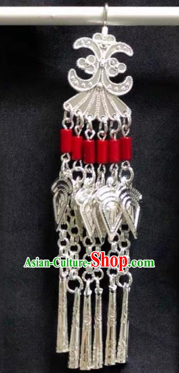 China Miao Nationality Folk Dance Earrings Handmade Ethnic Minority Wedding Ear Accessories China Miao Nationality Folk Dance Earrings Handmade Ethnic Minority Wedding Ear Accessories