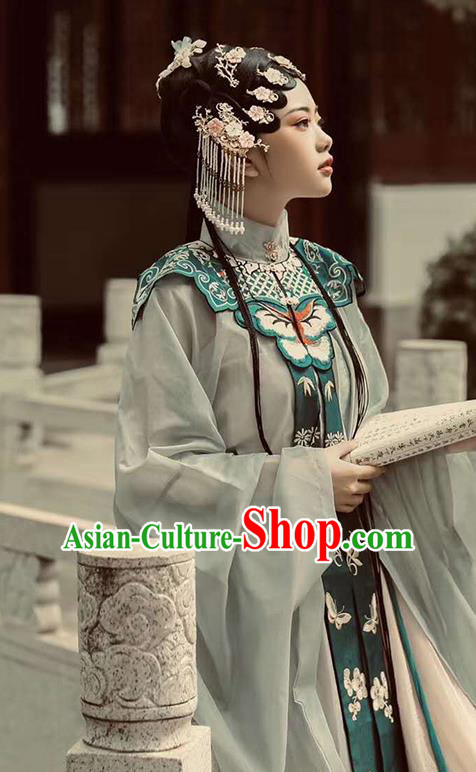 Chinese Ming Dynasty Nobility Beauty Costumes Ancient Beijing Opera Clothing and Headdress Full Set Chinese Ming Dynasty Nobility Beauty Costumes Ancient Beijing Opera Clothing and Headdress Full Set
