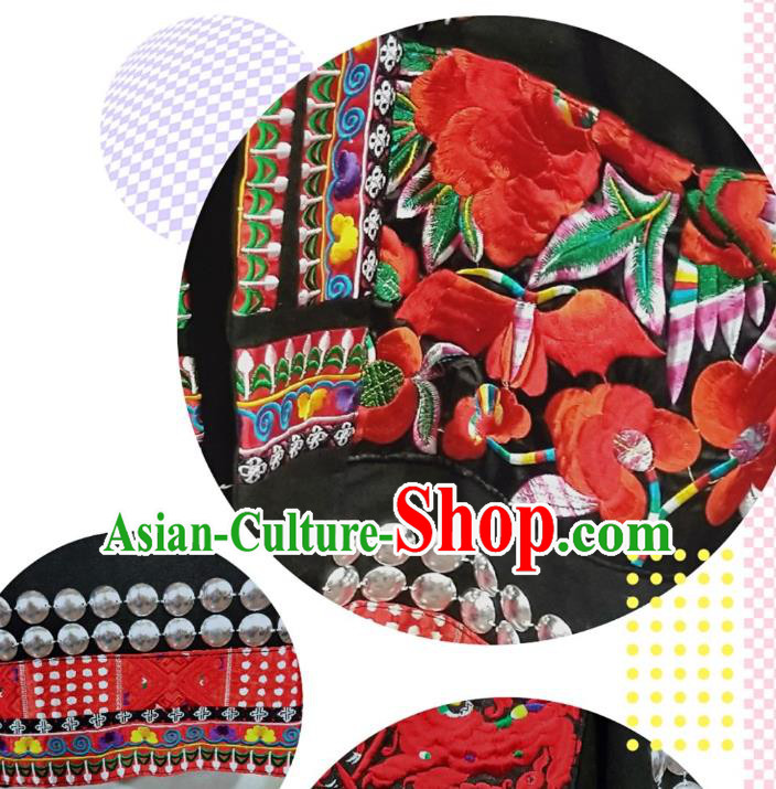 Chinese Miao Ethnic Men Embroidered Coat Costumes Quality Miao Nationality Folk Dance Clothing Chinese Miao Ethnic Men Embroidered Coat Costumes Quality Miao Nationality Folk Dance Clothing