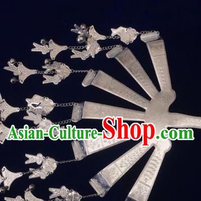 Chinese Li Ethnic Silver Hairpin Quality Nationality Wedding Hair Stick Minority Hair Accessories