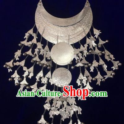 China Stage Show Nationality Accessories Hainan Li Ethnic Wedding Necklace Traditional Minority Folk Dance Jewelry