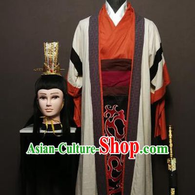 China Ancient Knight Clothing Drama State of Divinity Linghu Chong Song Dynasty Swordsman Costumes and Headwear