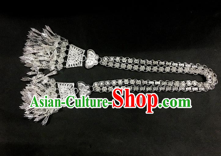 China Traditional Dong Minority Nationality Folk Dance Necklace Ethnic Accessories Butterfly Necklet China Traditional Dong Minority Nationality Folk Dance Necklace Ethnic Accessories Butterfly Necklet