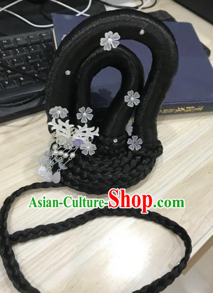 Custom China Classical Dance Hair Accessories Fan Dance Wigs Headwear Custom China Classical Dance Hair Accessories Fan Dance Wigs Headwear