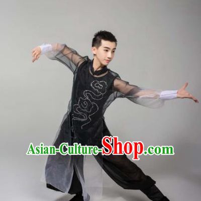 China Men Classical Dance Clothing Martial Arts Stage Performance Costumes for Men
