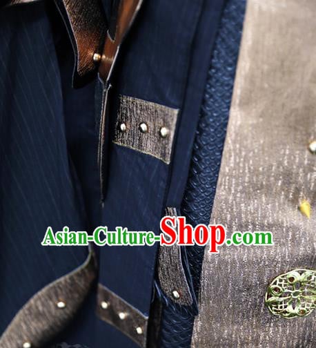 China Ancient Swordsman Brown Clothing Custom Professional Cosplay Warrior Costume
