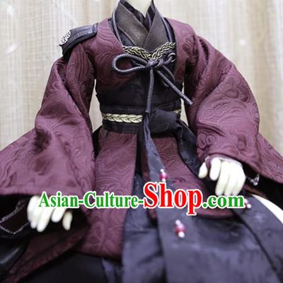 Professional Cosplay BJD Swordsman Costumes Custom China Ancient Warrior Doll Clothing
