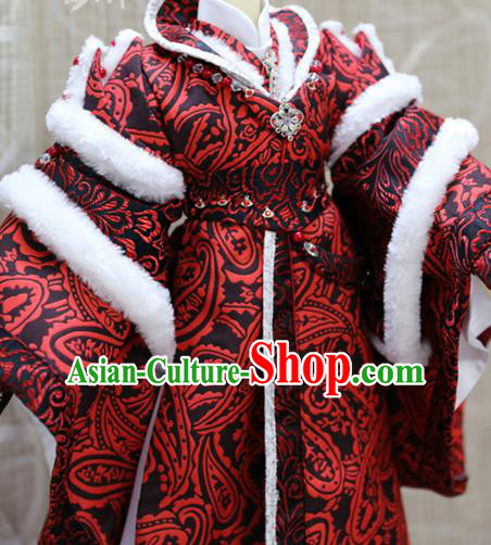 Cosplay BJD Chivalrous Man Xuan Tong Costumes Custom China Ancient Royal Highness Red Clothing Cosplay BJD Chivalrous Man Xuan Tong Costumes Custom China Ancient Royal Highness Red Clothing