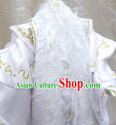 BJD Chivalrous Man Costumes Custom China Ancient Cosplay Royal Highness White Clothing BJD Chivalrous Man Costumes Custom China Ancient Cosplay Royal Highness White Clothing