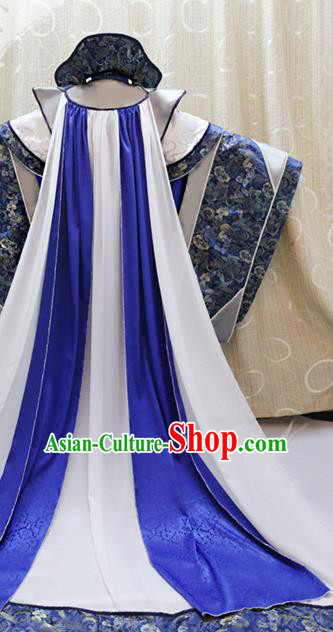 Cosplay Royal King Commander Costumes Custom China Ancient Swordsman Beiming Huangyuan Blue Clothing Cosplay Royal King Commander Costumes Custom China Ancient Swordsman Beiming Huangyuan Blue Clothing