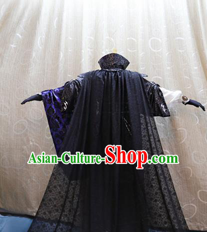 Cosplay Knight Tang Jue Costumes Custom China Ancient Swordsman Black Clothing Cosplay Knight Tang Jue Costumes Custom China Ancient Swordsman Black Clothing