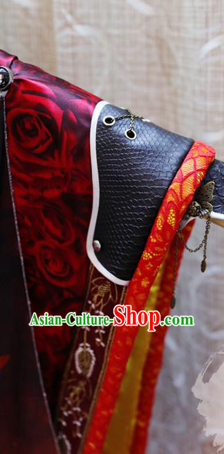 Cosplay Emperor Yinchuan Costumes Custom China Ancient Swordsman King Red Clothing Cosplay Emperor Yinchuan Costumes Custom China Ancient Swordsman King Red Clothing