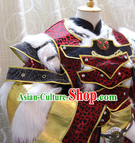 Cosplay Warrior Commander Red Costumes Custom China Ancient Swordsman Yu Bingtao Clothing Cosplay Warrior Commander Red Costumes Custom China Ancient Swordsman Yu Bingtao Clothing