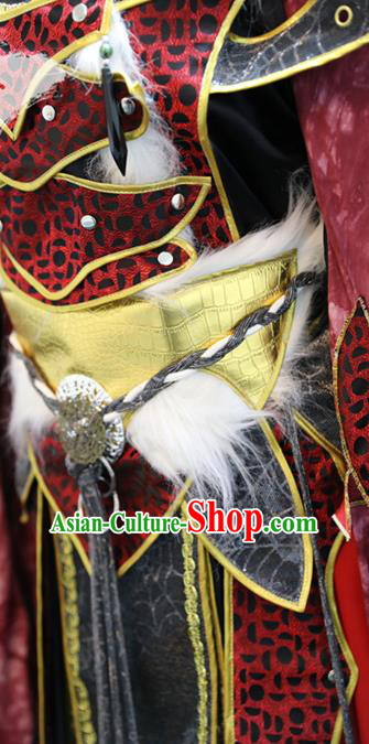 Cosplay Warrior Commander Red Costumes Custom China Ancient Swordsman Yu Bingtao Clothing Cosplay Warrior Commander Red Costumes Custom China Ancient Swordsman Yu Bingtao Clothing