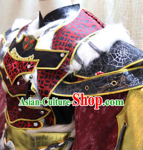 Cosplay Warrior Commander Red Costumes Custom China Ancient Swordsman Yu Bingtao Clothing Cosplay Warrior Commander Red Costumes Custom China Ancient Swordsman Yu Bingtao Clothing