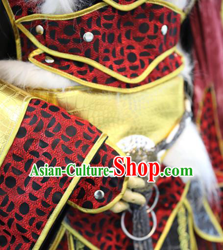 Cosplay Warrior Commander Red Costumes Custom China Ancient Swordsman Yu Bingtao Clothing Cosplay Warrior Commander Red Costumes Custom China Ancient Swordsman Yu Bingtao Clothing