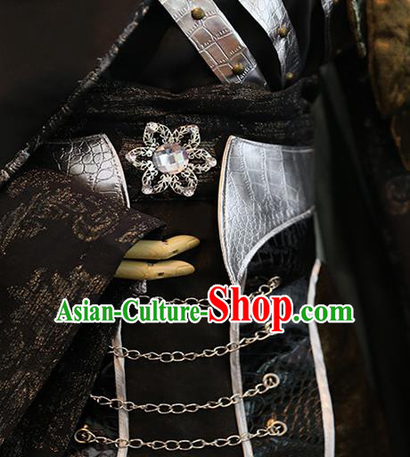 Cosplay King Xijing Wuque Costumes Custom China Ancient Swordsman Black Clothing Complete Set Cosplay King Xijing Wuque Costumes Custom China Ancient Swordsman Black Clothing Complete Set