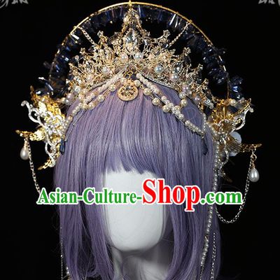 Cosplay Bride Royal Crown Halloween Princess Hair Accessories