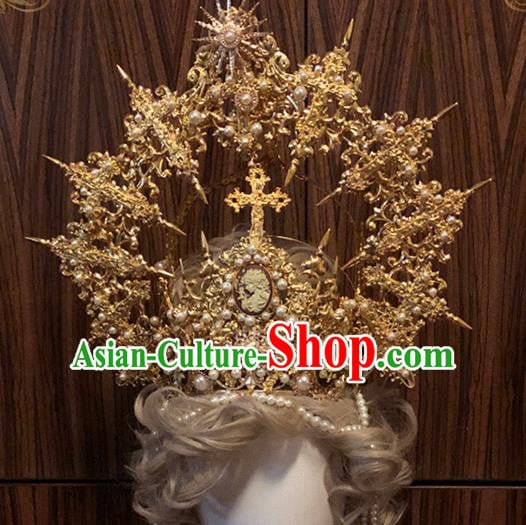 Handmade Medusa Hair Accessories Halloween Cosplay Enchantress Deluxe Golden Royal Crown Handmade Medusa Hair Accessories Halloween Cosplay Enchantress Deluxe Golden Royal Crown