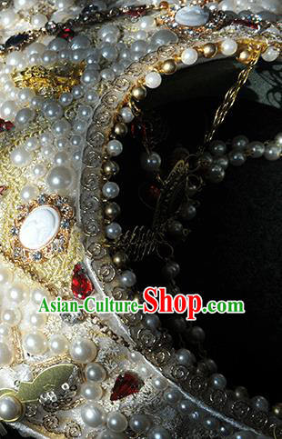 Handmade Baroque Hair Accessories Halloween Cosplay Deluxe Queen Royal Crown Headwear Handmade Baroque Hair Accessories Halloween Cosplay Deluxe Queen Royal Crown Headwear