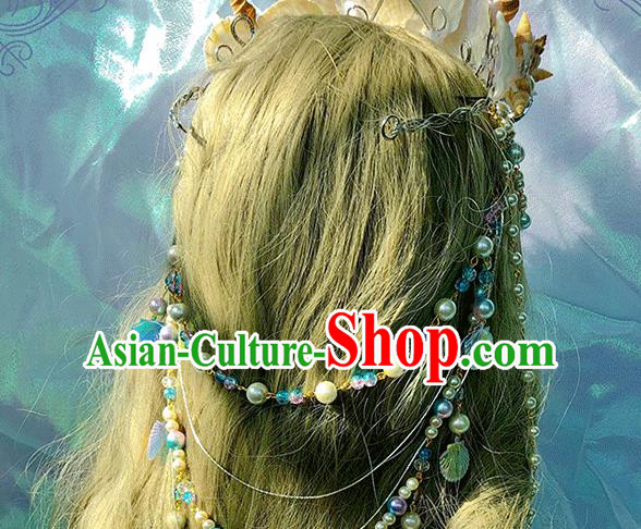 Handmade Starfish Hair Accessories Headwear Halloween Cosplay Mermaid Princess Deluxe Royal Crown Handmade Starfish Hair Accessories Headwear Halloween Cosplay Mermaid Princess Deluxe Royal Crown