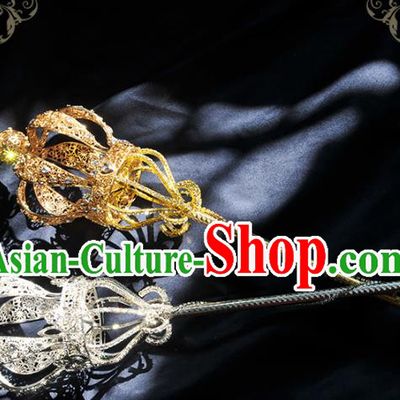 Halloween Cosplay Props Queen Royal Crown Scepter Stage Performance Crabstick