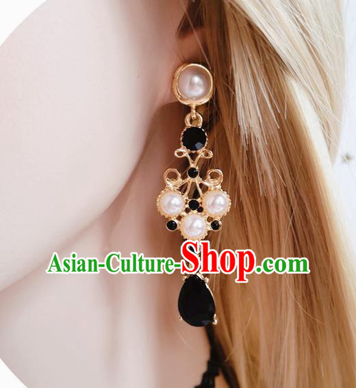 Handmade Gothic Black Earrings Court Retro Earrings Europe Eardrop Renaissance Accessories Handmade Gothic Black Earrings Court Retro Earrings Europe Eardrop Renaissance Accessories