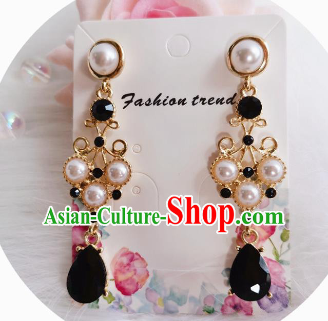 Handmade Gothic Black Earrings Court Retro Earrings Europe Eardrop Renaissance Accessories Handmade Gothic Black Earrings Court Retro Earrings Europe Eardrop Renaissance Accessories