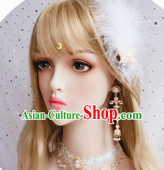 Handmade Baroque Princess Earrings Europe Renaissance Accessories Court Retro Eardrop Handmade Baroque Princess Earrings Europe Renaissance Accessories Court Retro Eardrop