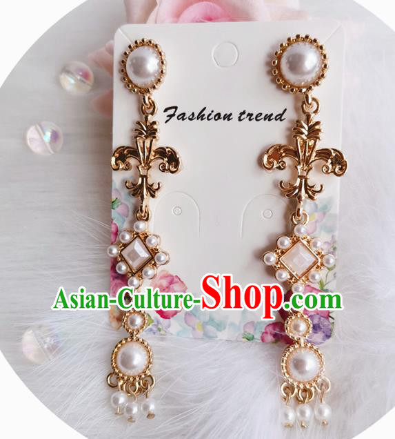 Handmade Baroque Princess Earrings Europe Renaissance Accessories Court Retro Eardrop Handmade Baroque Princess Earrings Europe Renaissance Accessories Court Retro Eardrop