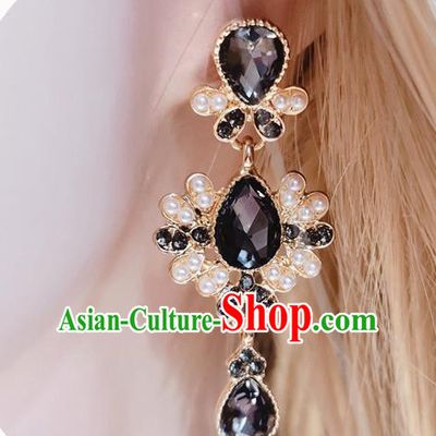 Handmade Gothic Black Earrings Retro Accessories Europe Darkness Eardrop