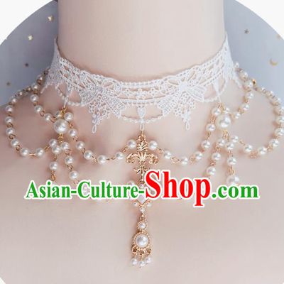Europe Court Lace Necklace Halloween Cosplay Accessories Renaissance Necklet