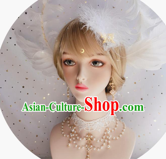 Europe Court Lace Necklace Halloween Cosplay Accessories Renaissance Necklet Europe Court Lace Necklace Halloween Cosplay Accessories Renaissance Necklet