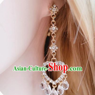 Handmade Baroque Retro Earrings Europe Court Crystal Eardrop Accessories