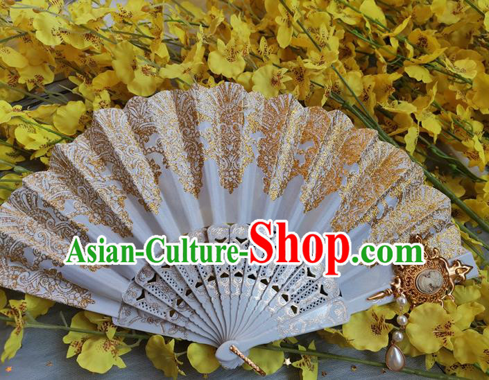 Classical Retro Fan Handmade Dance Folding Fans Europe Court Renaissance Accordion Classical Retro Fan Handmade Dance Folding Fans Europe Court Renaissance Accordion