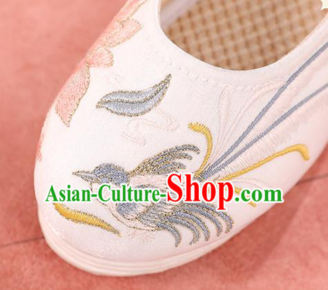 Handmade China Hanfu Shoes Traditional Cloth Shoes Women Shoes Embroidered Paper Crane Shoes Handmade China Hanfu Shoes Traditional Cloth Shoes Women Shoes Embroidered Paper Crane Shoes