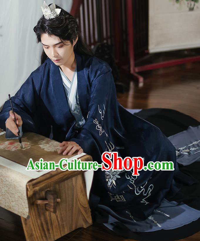 China Ancient Swordsman Apparels Traditional Jin Dynasty Chinde Hanfu Clothing for Men China Ancient Swordsman Apparels Traditional Jin Dynasty Chinde Hanfu Clothing for Men