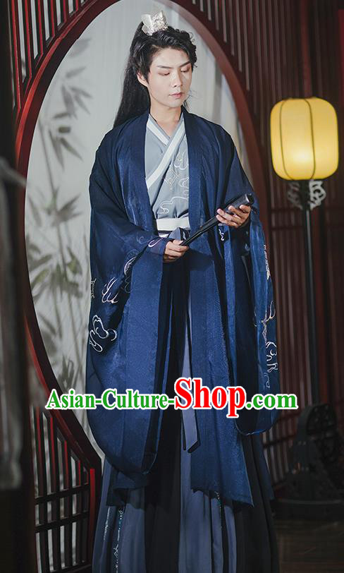 China Ancient Swordsman Apparels Traditional Jin Dynasty Chinde Hanfu Clothing for Men China Ancient Swordsman Apparels Traditional Jin Dynasty Chinde Hanfu Clothing for Men