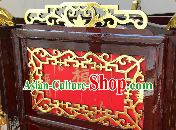 China Wedding Lamp Handmade Imitation Sheepskin Lanterns Palace Lantern Dragon Heads Tassel Wood Lantern