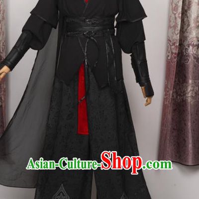 Cosplay Chinese Ancient Assassin Clothing Swordsman Black Costumes for Men