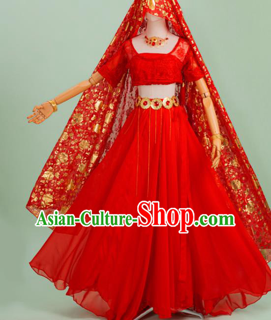 Chinese Cosplay Court Lady Costumes Ancient Princess Classical Dance Red Hanfu Dress and Headwear Chinese Cosplay Court Lady Costumes Ancient Princess Classical Dance Red Hanfu Dress and Headwear