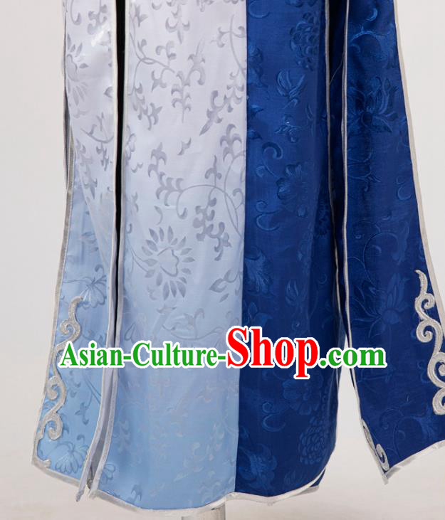 Cosplay Chinese Ming Dynasty Swordsman Costumes Ancient Knight Blue Clothing