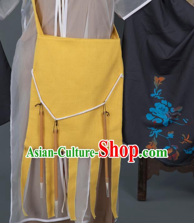 Cosplay Chinese Yuan Dynasty Scholar Costumes Ancient Litterateur Tang Xianzu Clothing