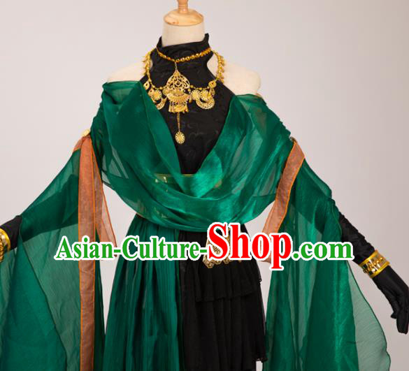 Chinese Cosplay Female Assassin Costumes Ancient Swordswoman Black Hanfu Dress Chinese Cosplay Female Assassin Costumes Ancient Swordswoman Black Hanfu Dress